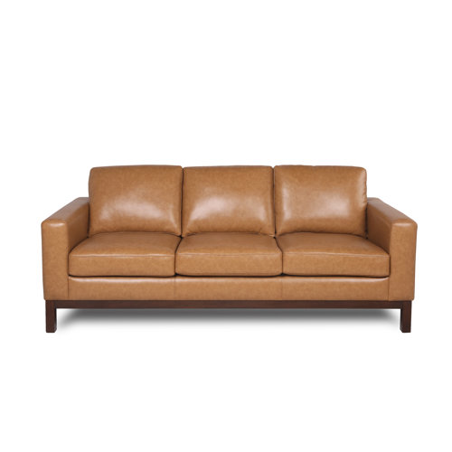 Joss & Main Alison 84'' Leather Sofa & Reviews Wayfair